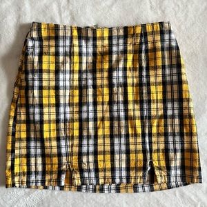 Hollister M mini skirt Yellow Plaid
